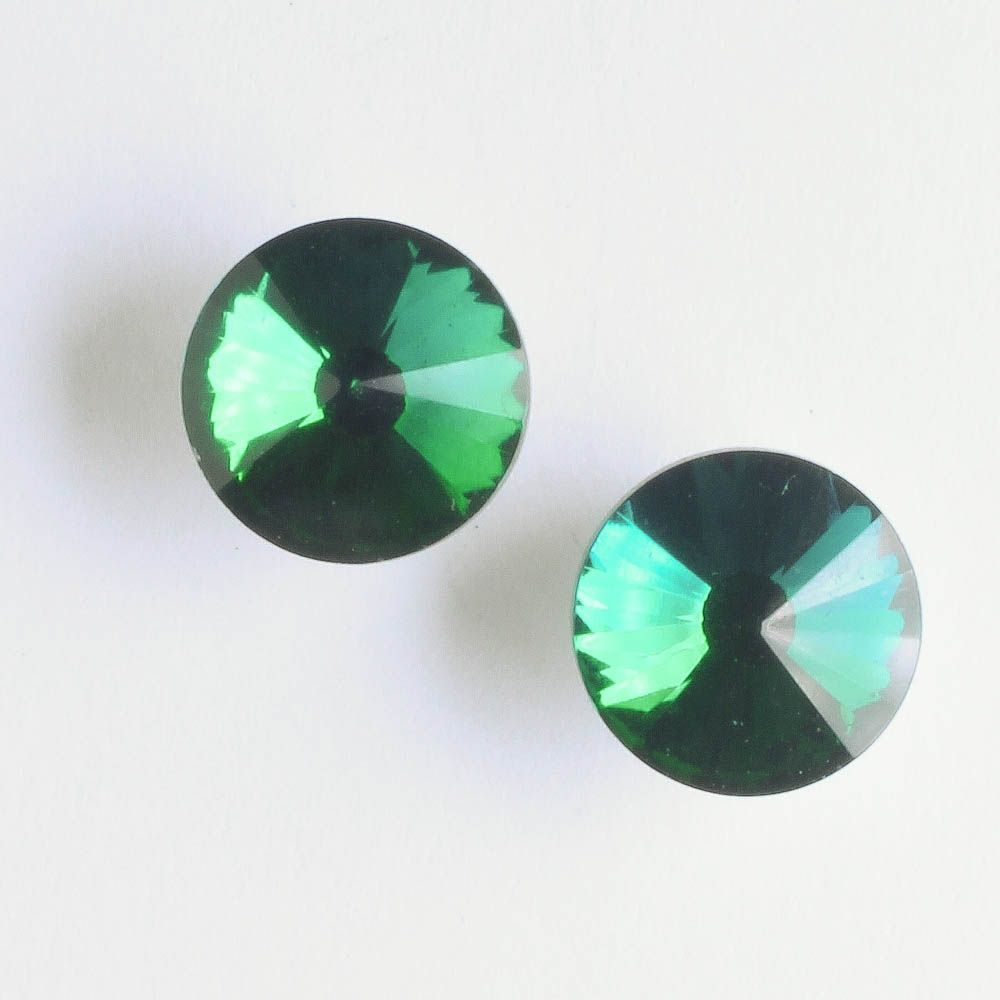 12mm Rivoli Zircon Vitrail - pair