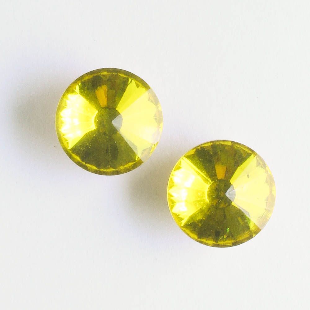 12mm Rivoli Jonquil - pair