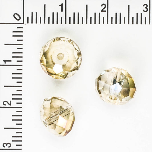 7x10mm Rondelle Topaz AB - 25 beads