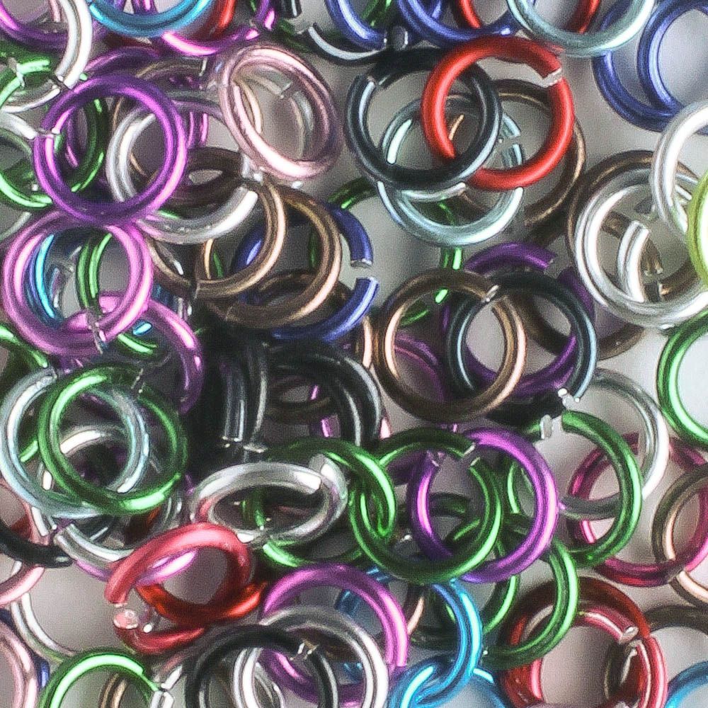 Jumpring Aluminum Mixed Colors - qty 100