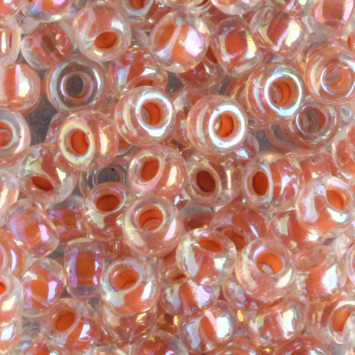 6-0275 Dark Peach Lined Crystal AB - 10 grams