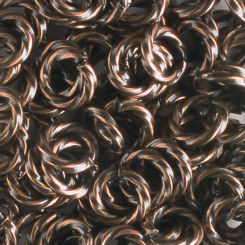 Jumpring Ant Copper Twisted - qty 100