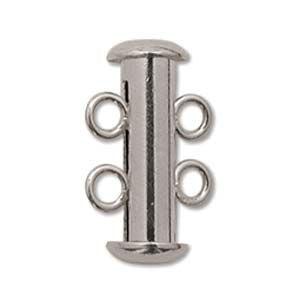 2 Strand Slide Clasp Silver