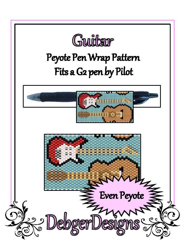 Guitar Pen Wrap Pattern - PDF