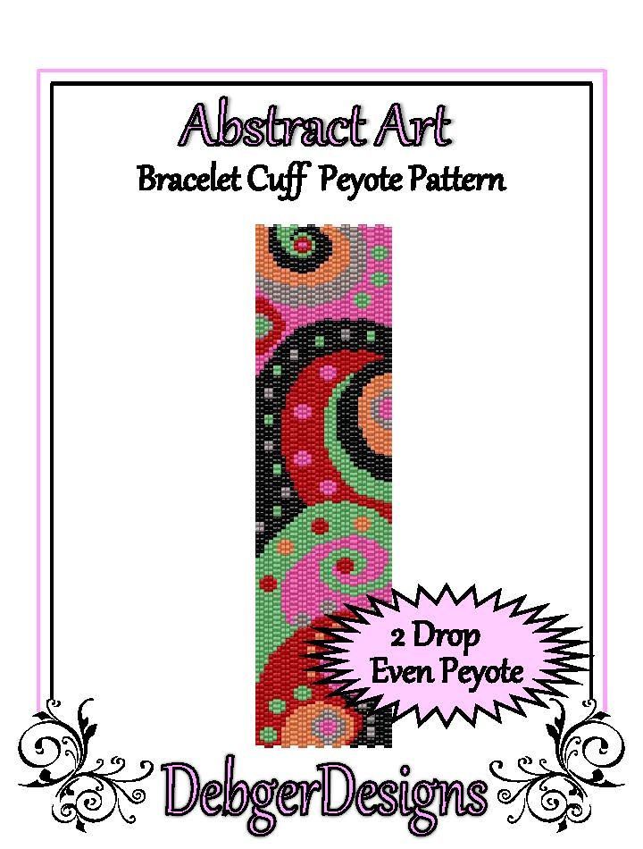 Abstract Art Peyote Bracelet Pattern PDF