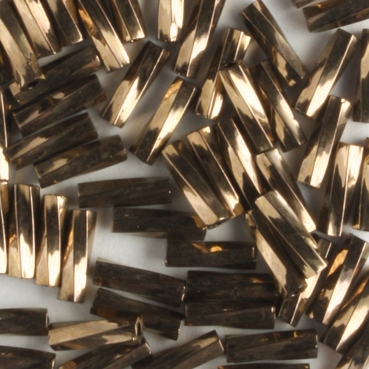 6mm Twisted Bugle Opaque Dark Gold - 7 grams