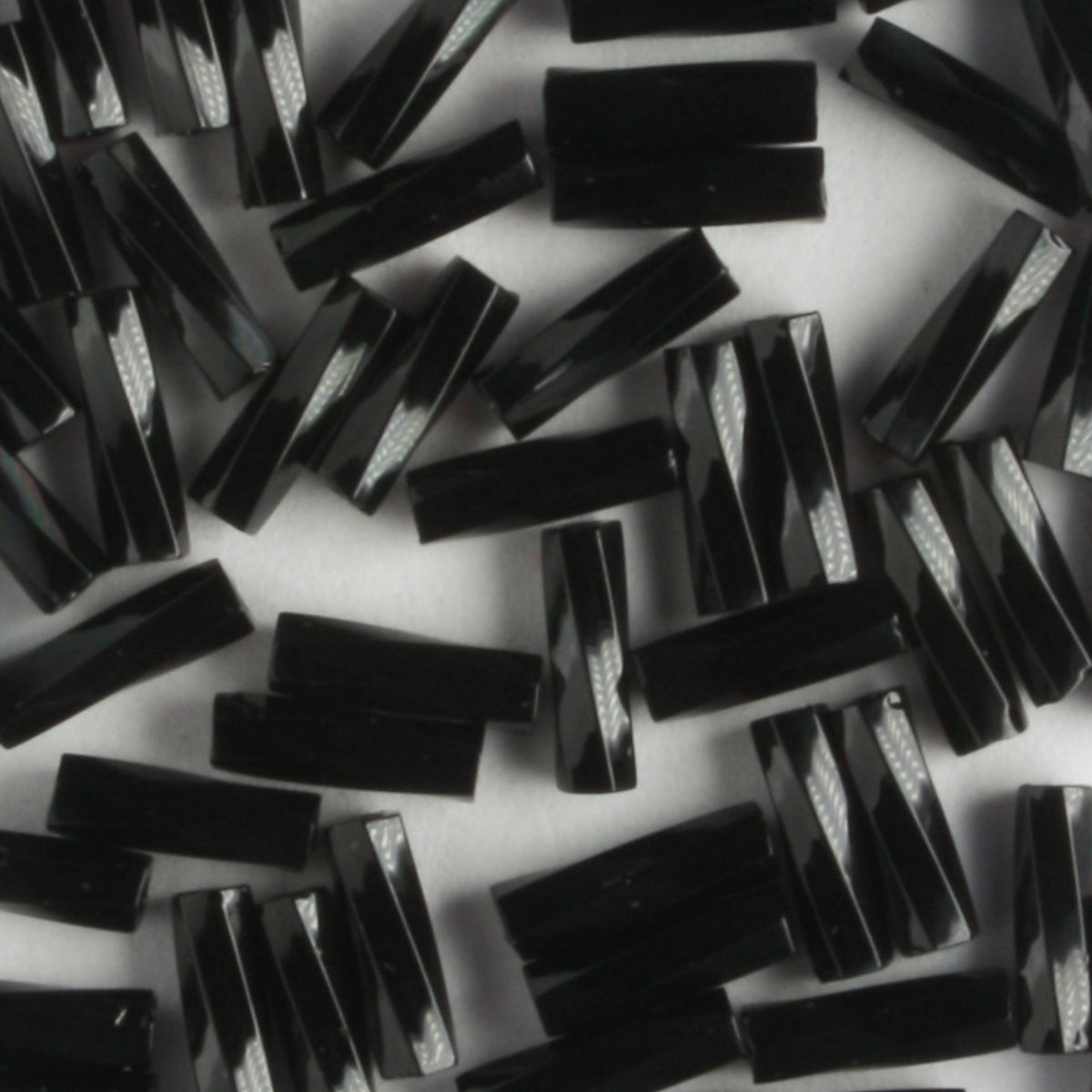 6mm Twisted Bugle Opaque Black - 7 grams