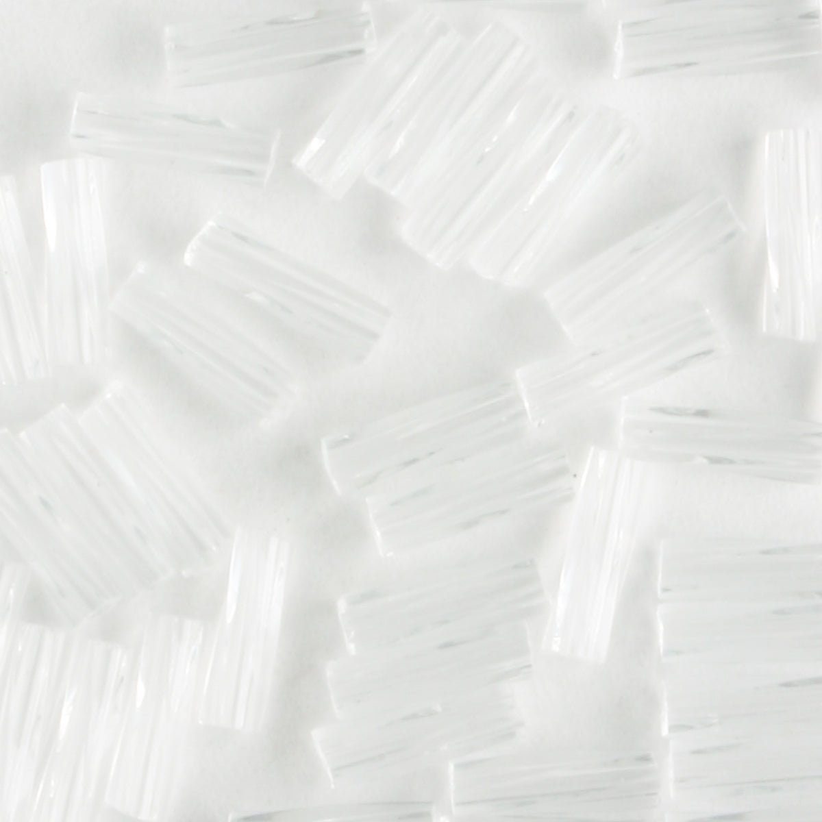 6mm Twisted Bugle Transparent Crystal