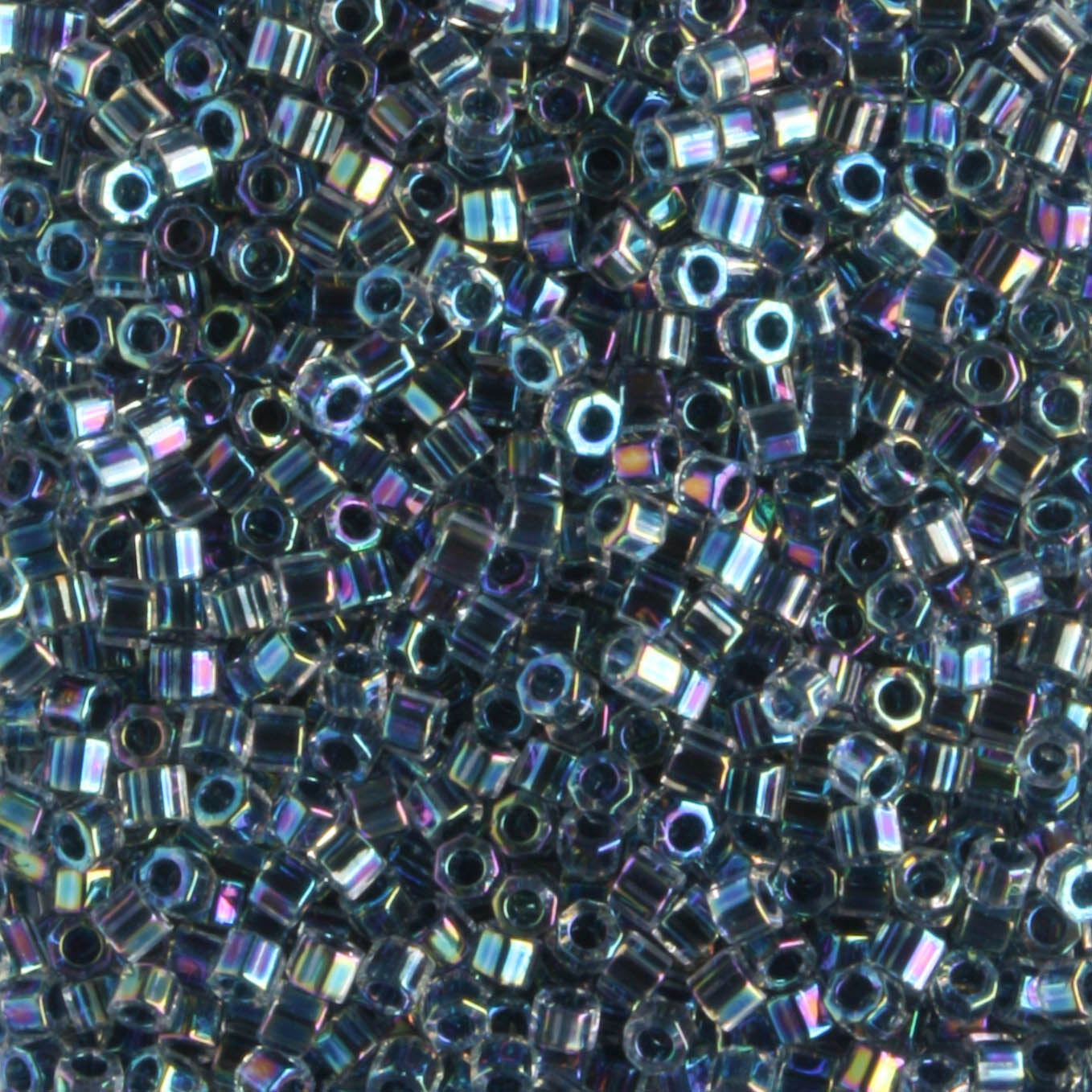 DBH0085 Color Lined Rainbow Dark Blue