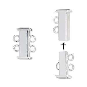 2 Strand Slide Clasp Silver