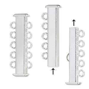 5 Strand Slide Clasp Silver