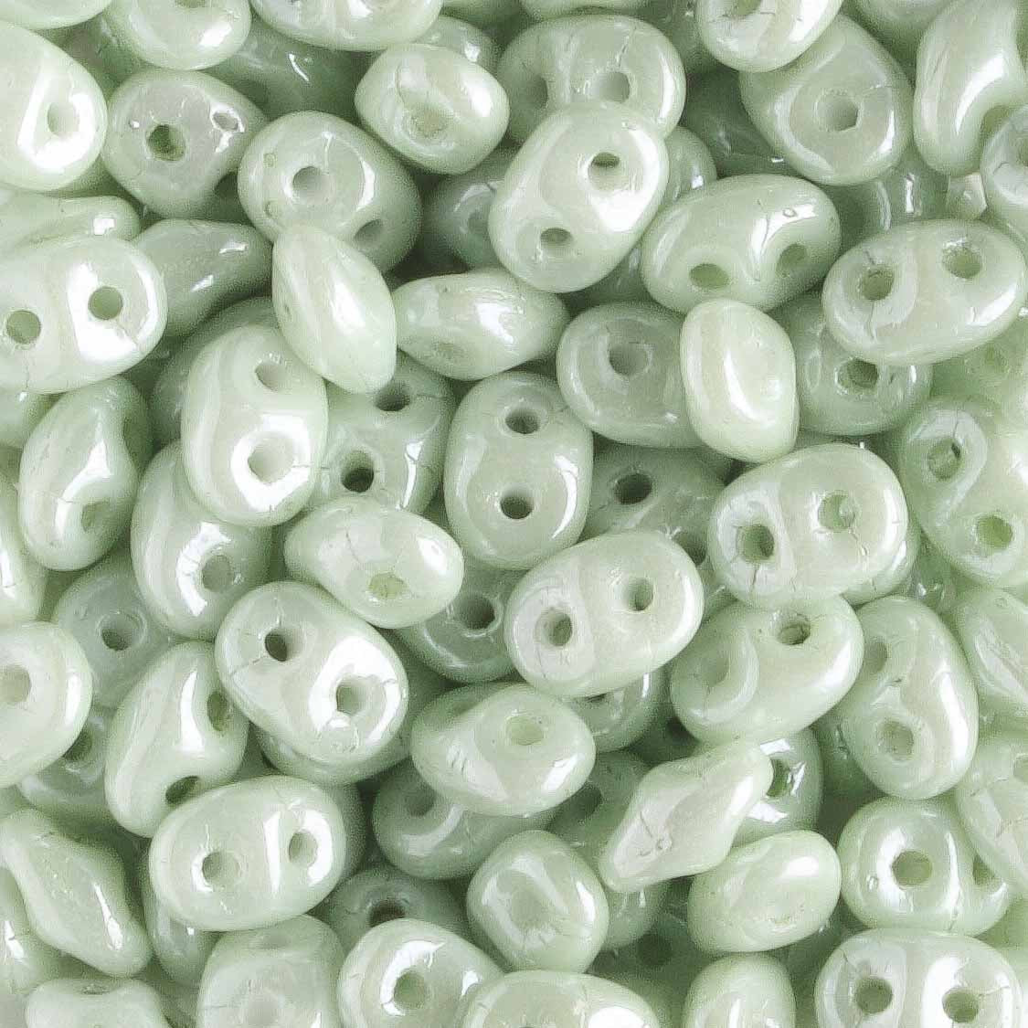 Superduo Chalk Green Luster - 10 grams