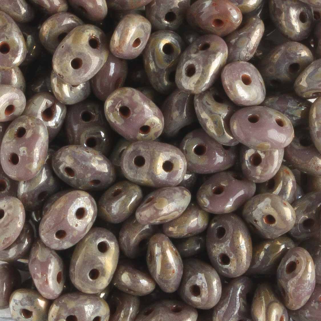 Superduo Opaque Violet Picasso - 10 grams