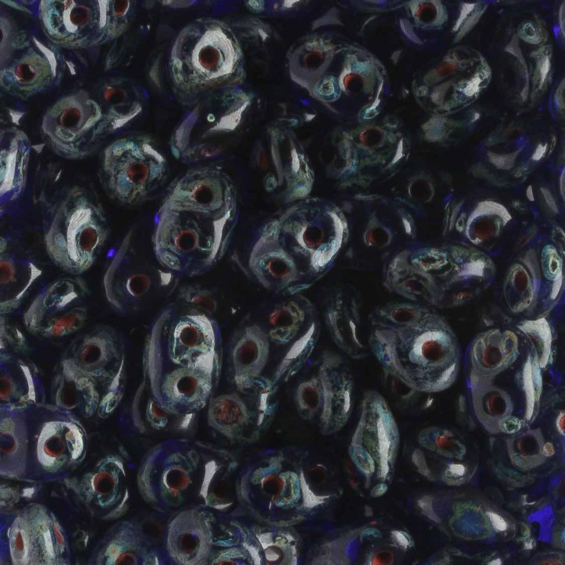 Superduo Sapphire Travertine - 10 grams