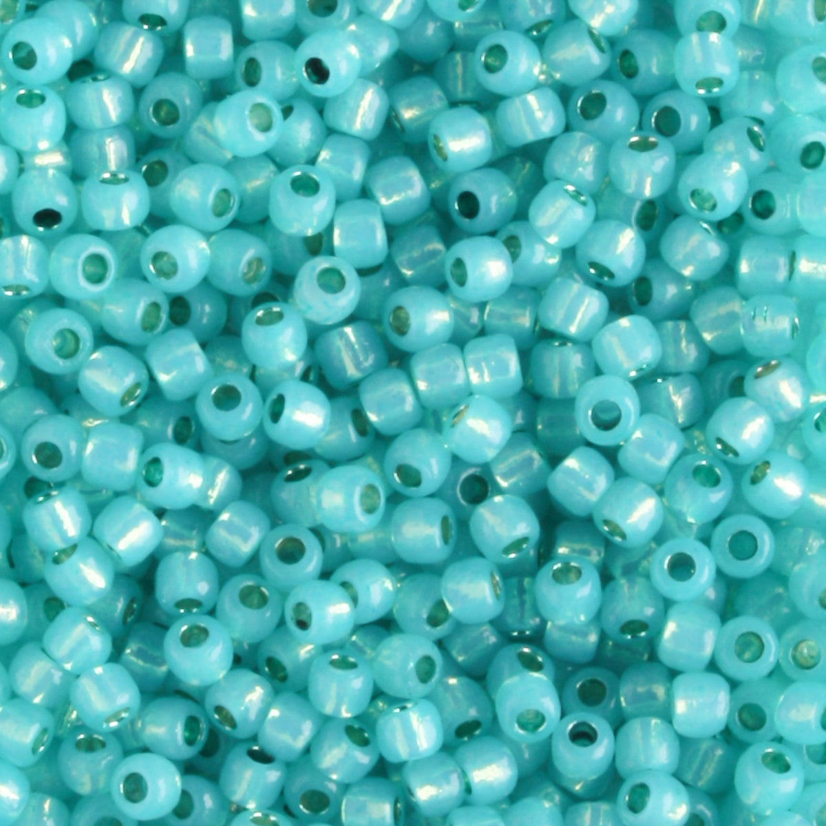 11/0 PermaFinish Silver Lined Milky Teal - 10 grams