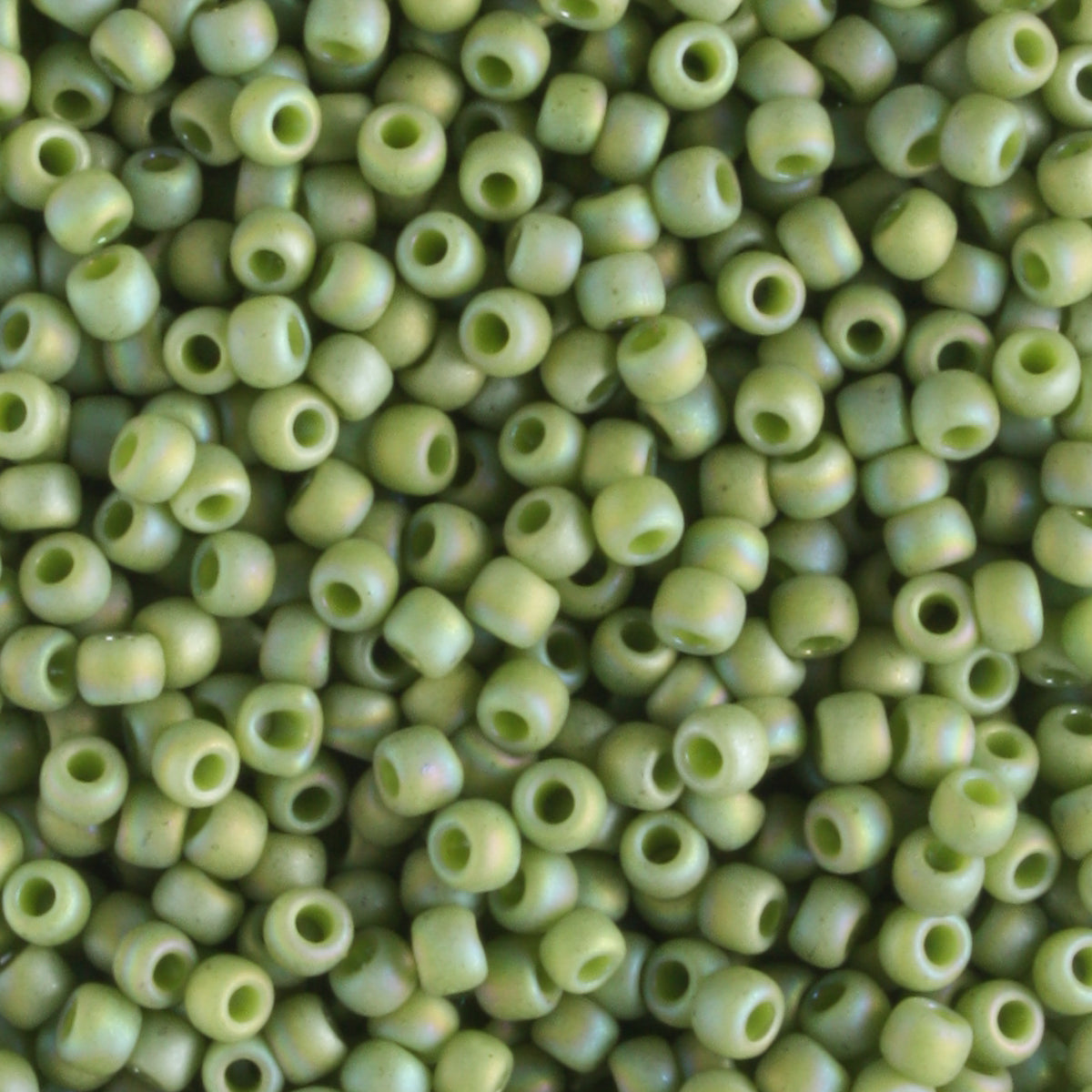 11/0 Semi Glazed Rainbow Honeydew - 10 grams