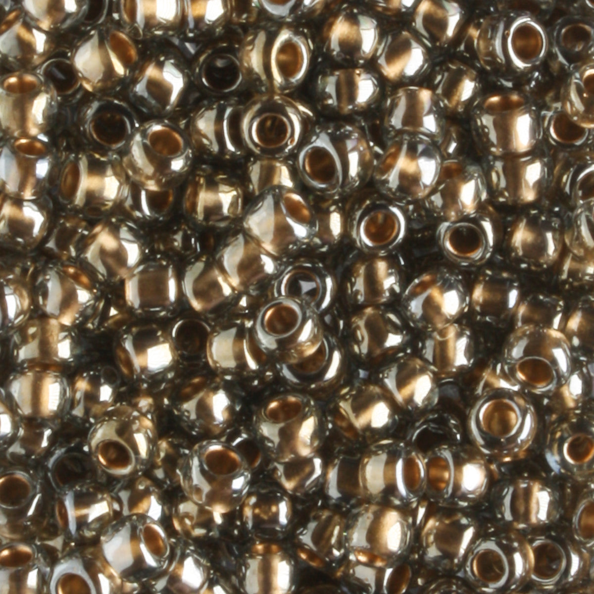 8/0 Gold Lined Black Diamond - 10 grams