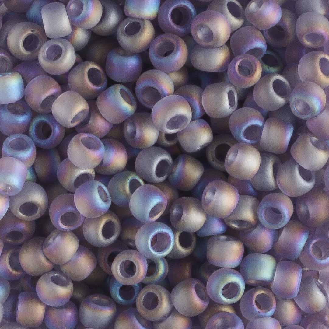 8/0 Transparent Rainbow Frosted Light Tanzanite - 10 grams