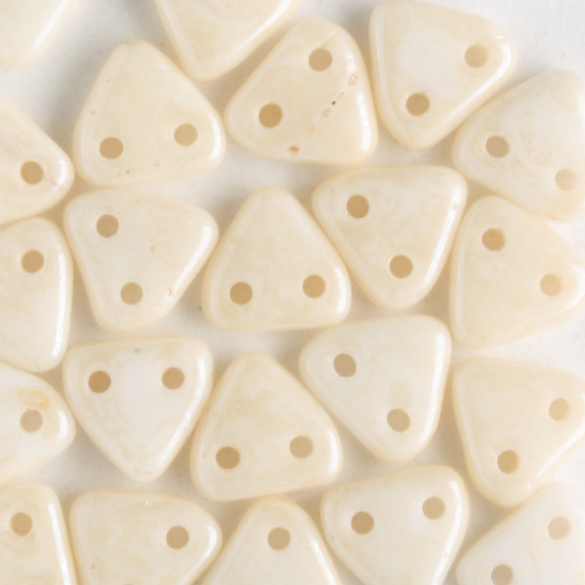 2 Hole Triangle Opaque Luster Champagne - 10 grams