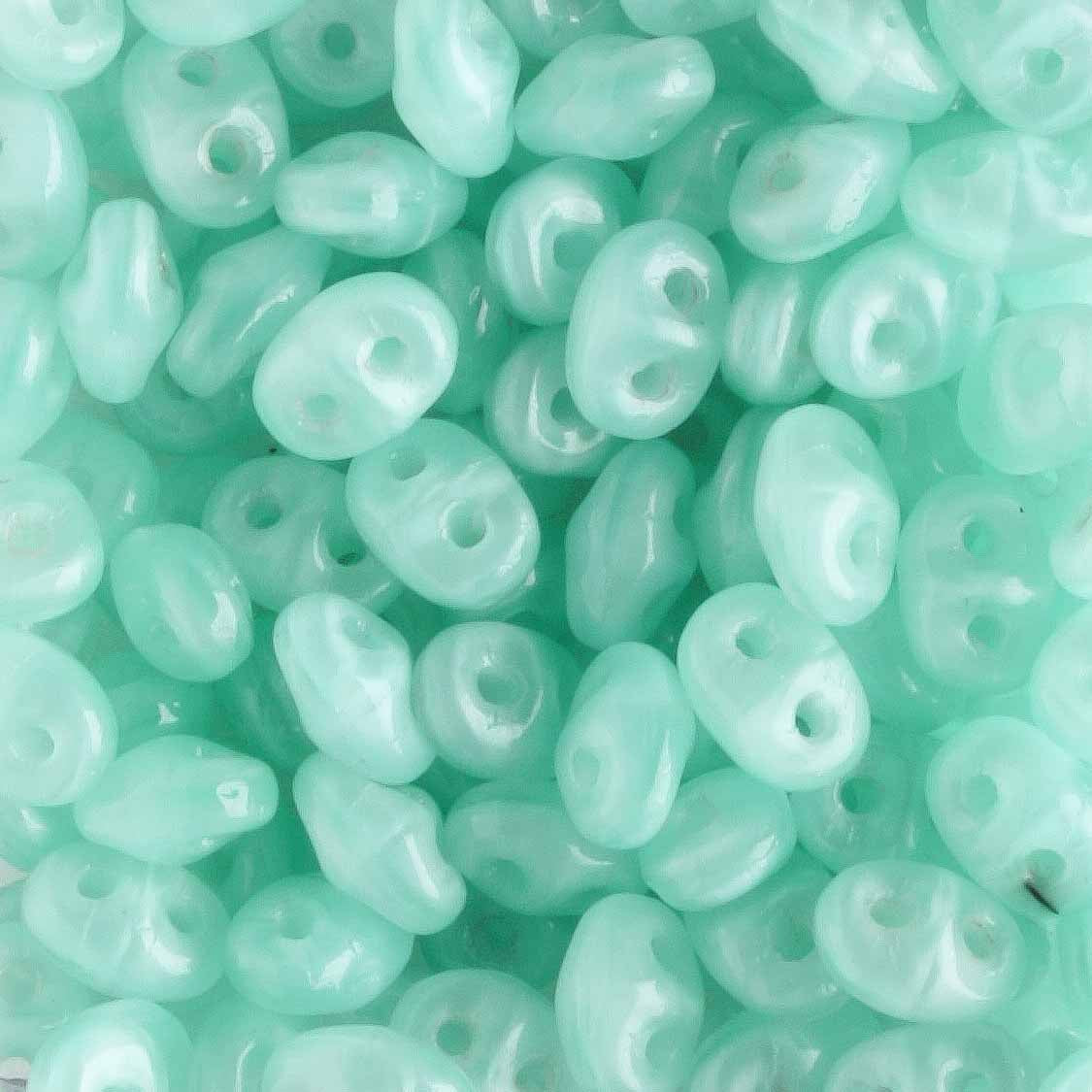 Superduo Milky Peridot - 10 grams