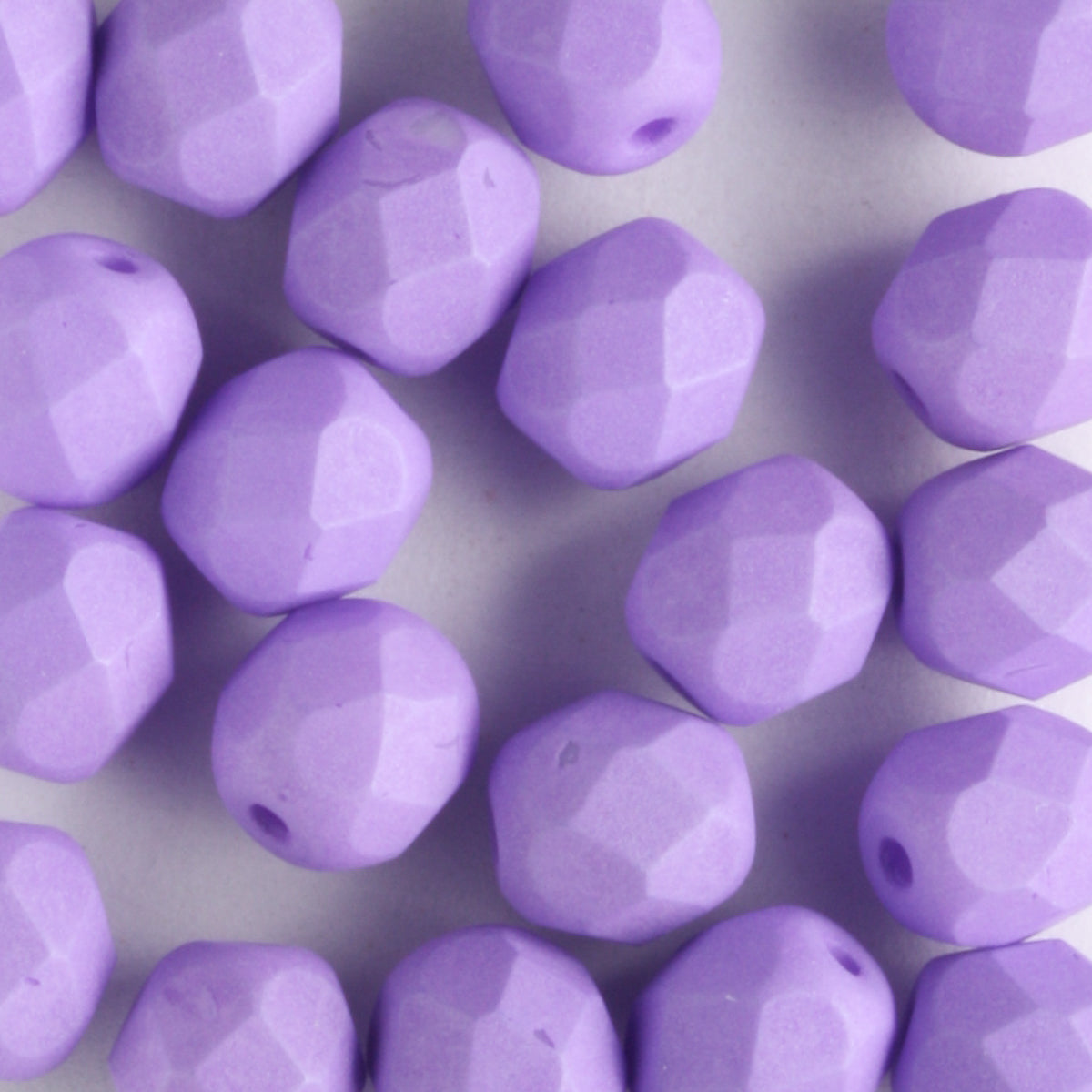 6mm Round Fire Polish Saturated Purple - 25 beads