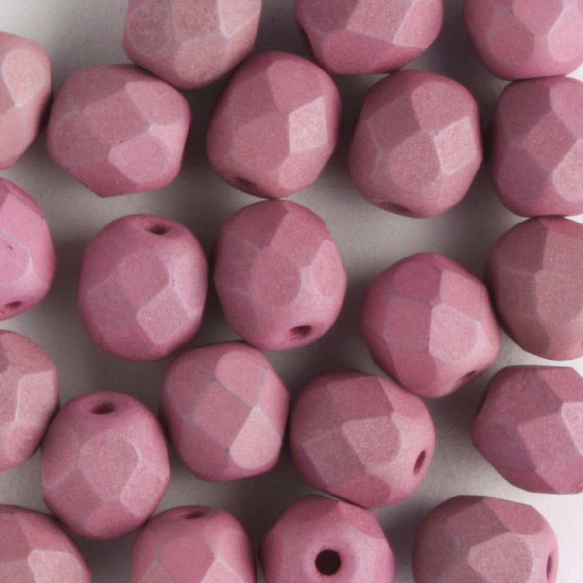 6mm Round Fire Polish Saturated Lavender - 25 beads