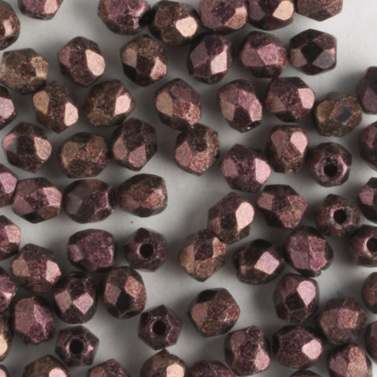 3mm Round Fire Polish Metallic Suede Pink