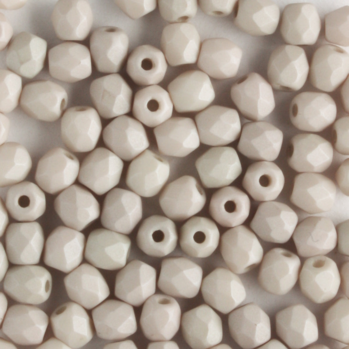 3mm Round Fire Polish Saturated Mushroom