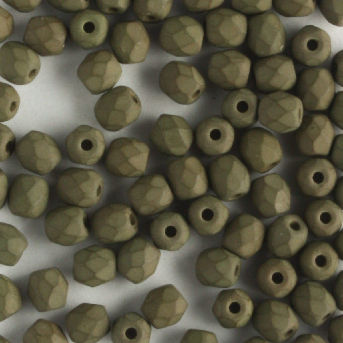 3mm Round Fire Polish Saturated Brown - 100 beads