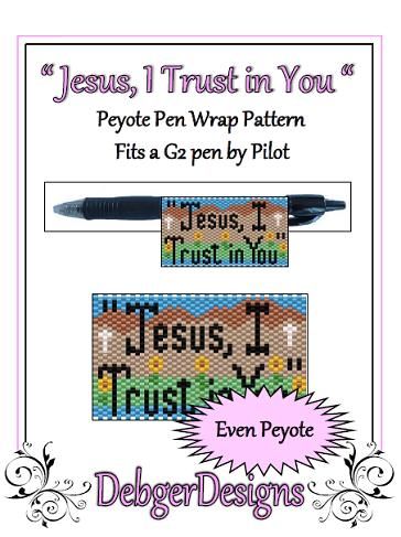 Jesus I Trust in You Pen Wrap Pattern - PDF