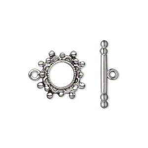 Toggle Clasp, Antique Silver