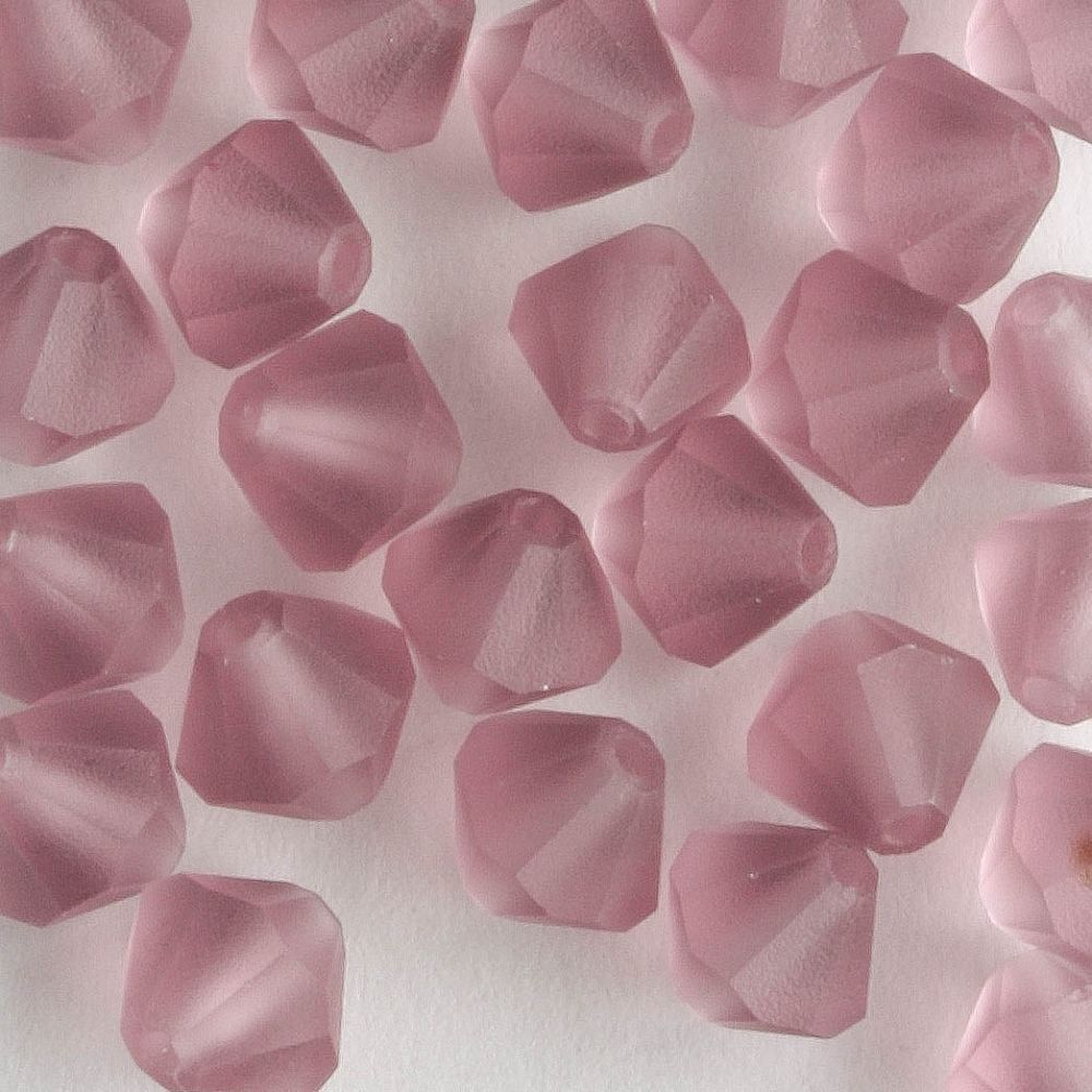 6mm Bicone Light Amethyst Matte - 24 beads