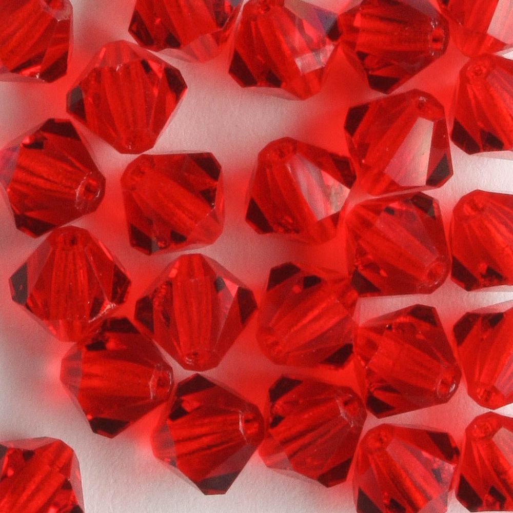 6mm Bicone Light Siam - 24beads