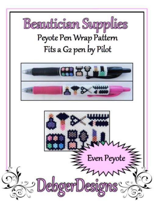 Beautician Supplies Pen Wrap Pattern - PDF