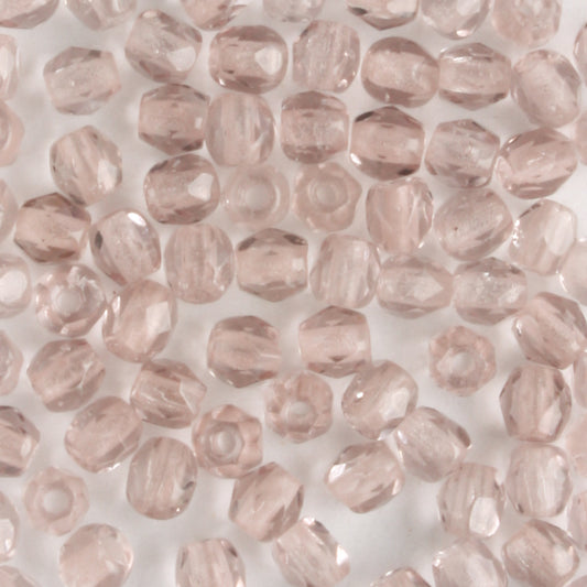 3mm Round Fire Polish Dusty Lilac - 100 beads