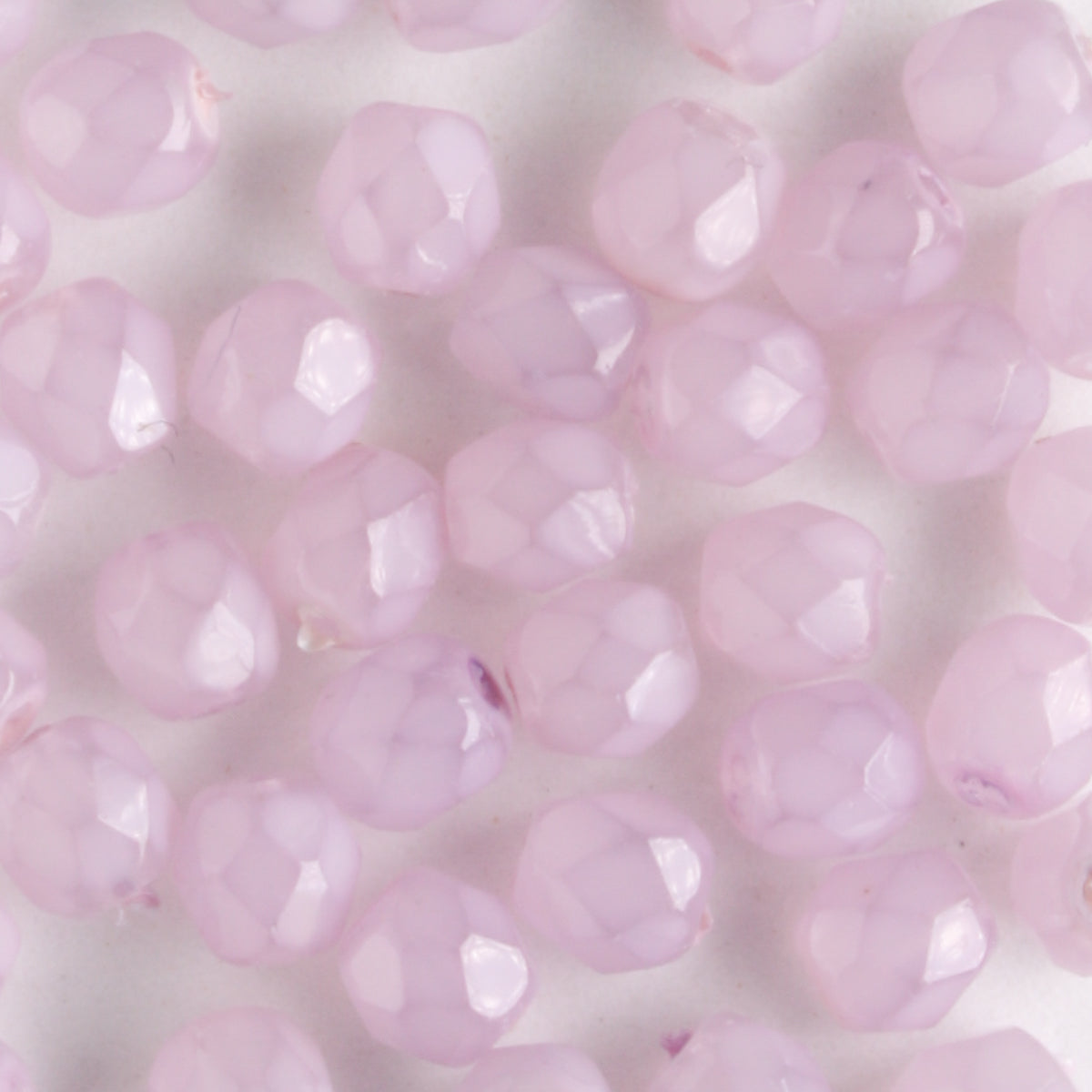 4mm Round Fire Polish Light Lavender - 100 beads