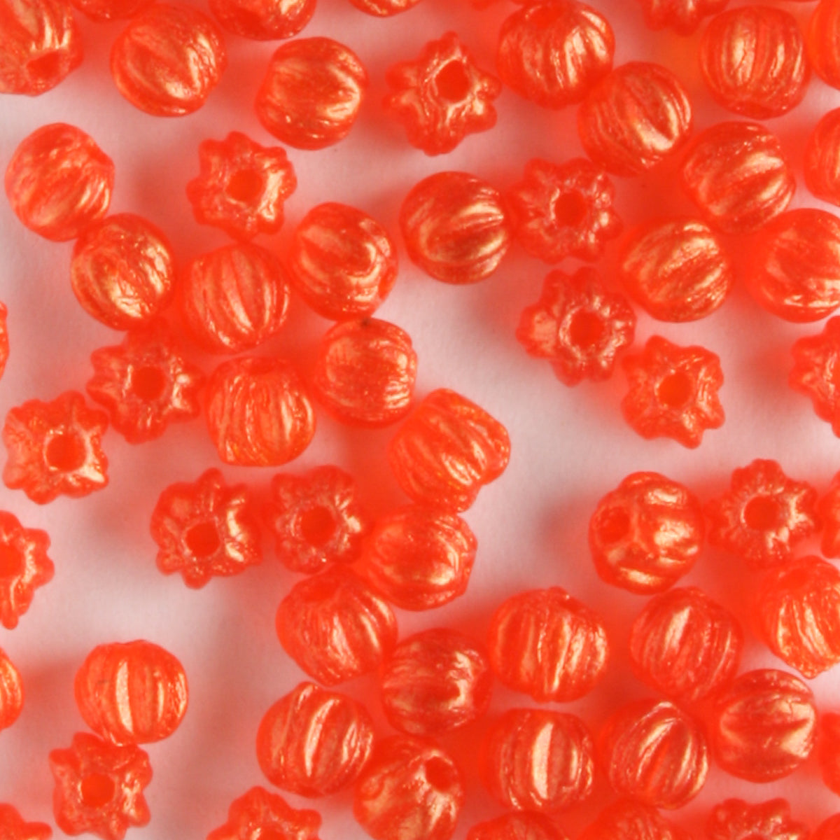 3mm Melon Sueded Gold Hyacinth - 100 beads