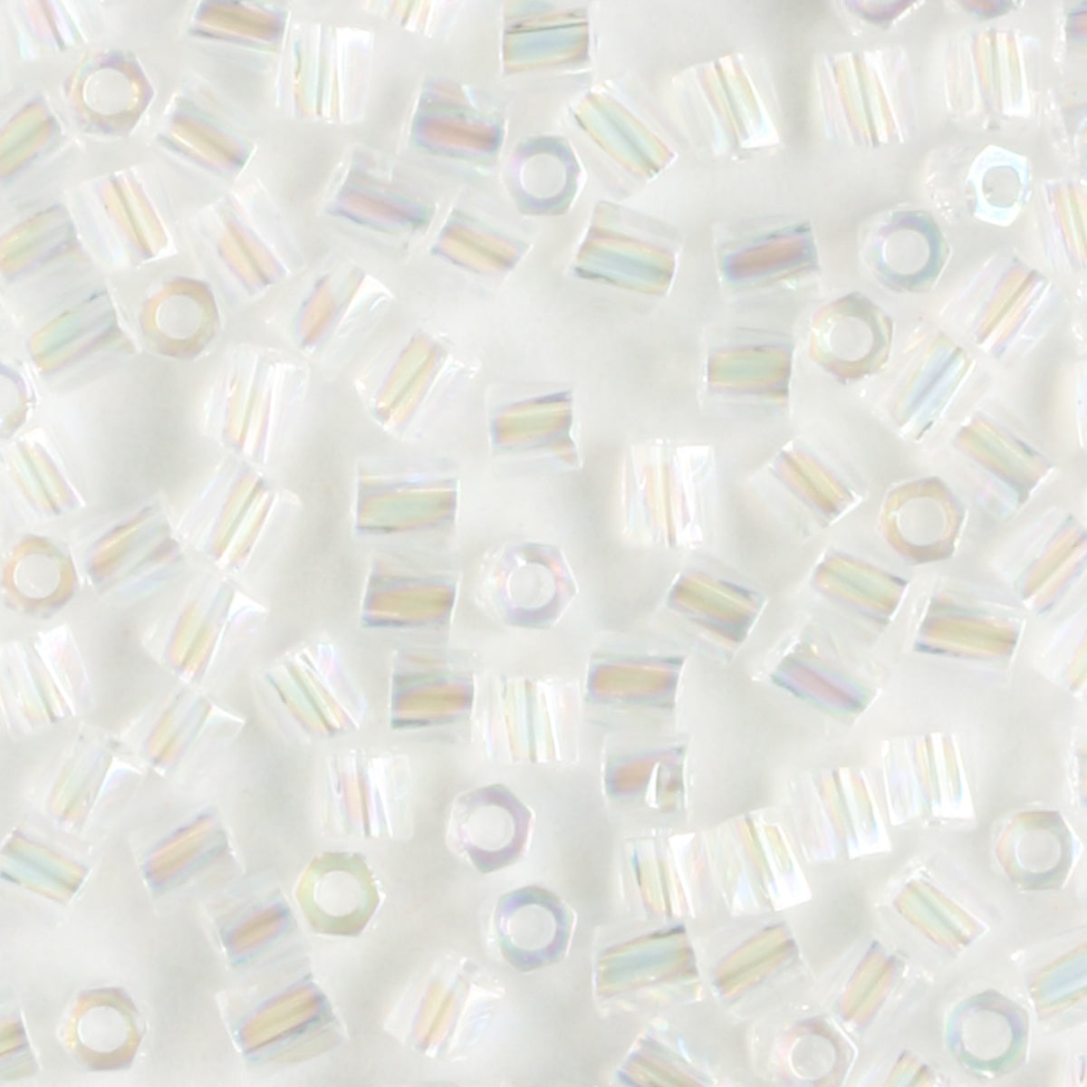 10/0 Hex Cut with a Twist Transparent Rainbow Crystal - 10 grams