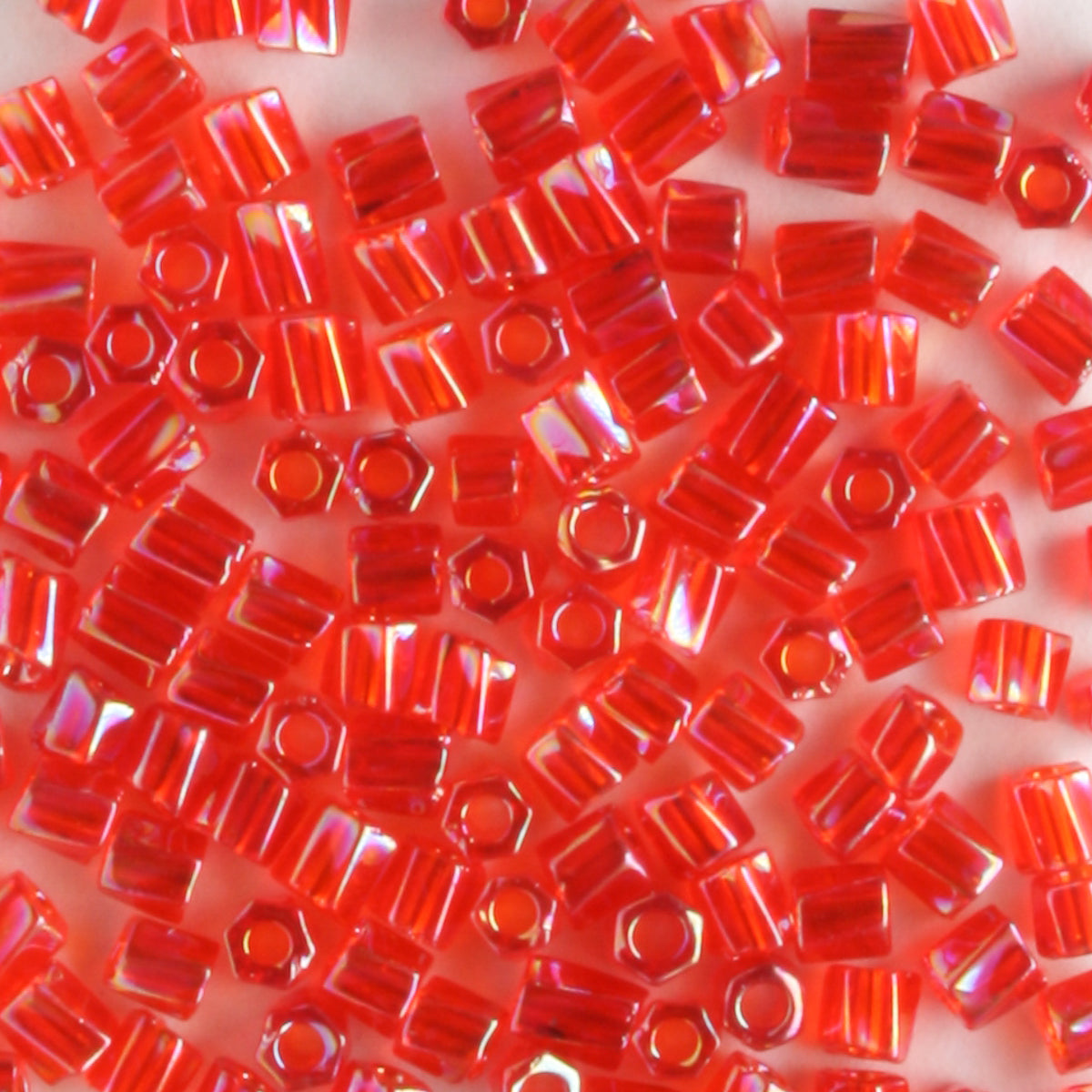 10/0 Hex Cut with a Twist Transparent Rainbow Berry - 10 grams