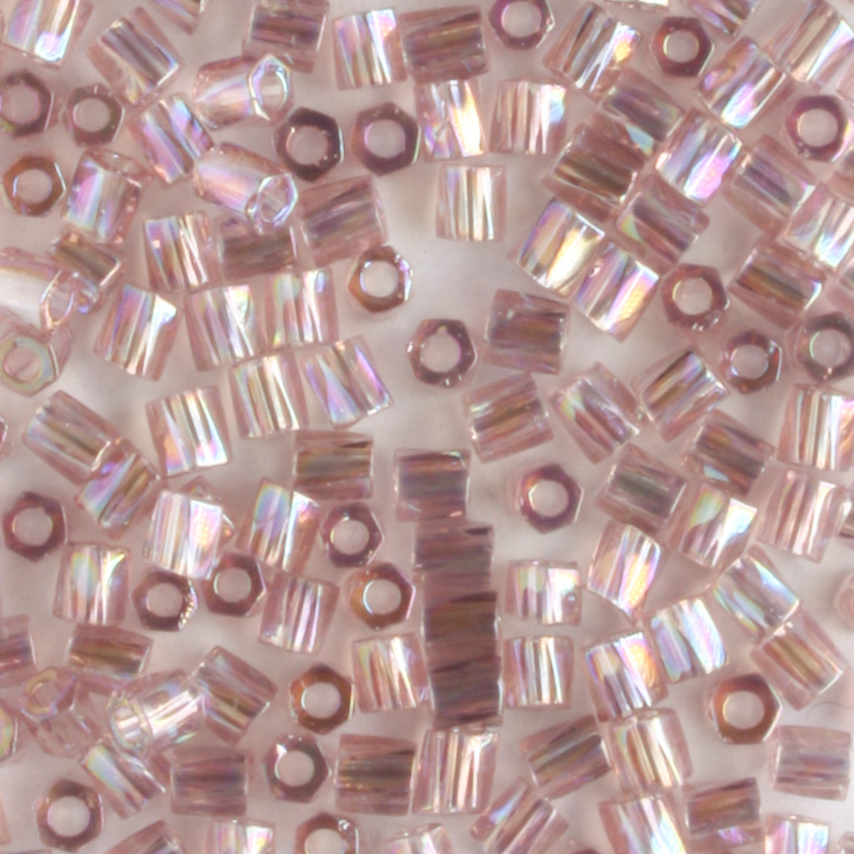 10/0 Hex Cut with a Twist Transparent Rainbow Light Amethyst - 10 grams