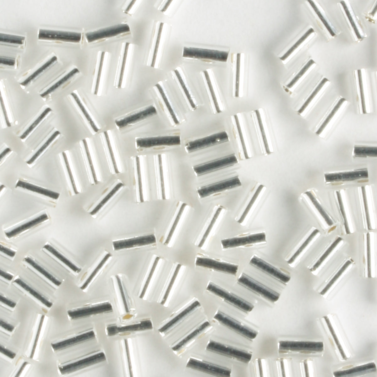 3mm Bugle Silver Lined Crystal - 7 grams