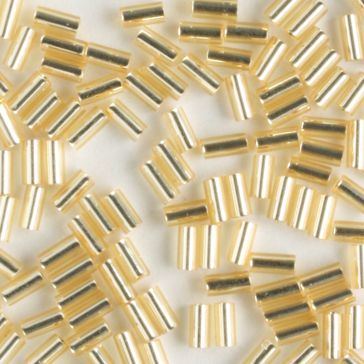3mm Bugle Silver Lined Gold - 7 grams