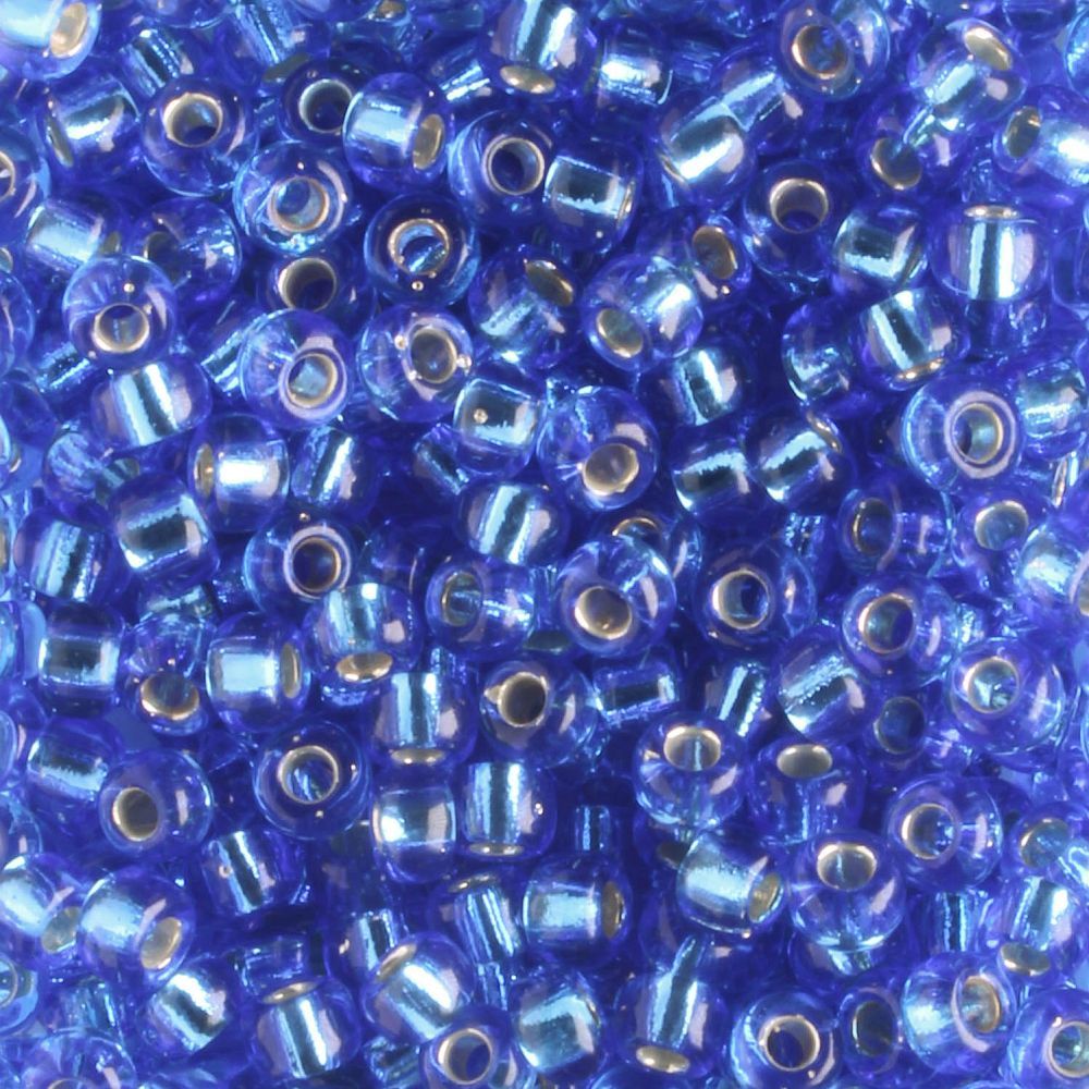 8-0019 Silver Lined Sapphire Blue