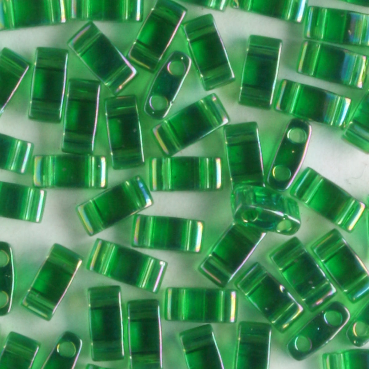Half Tila Transparent Rainbow Green