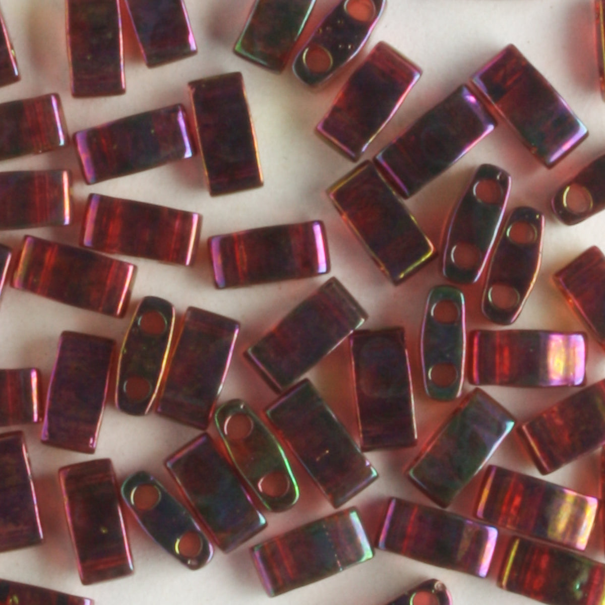 Half Tila Transparent Rainbow Luster Rose Gold - 5 grams