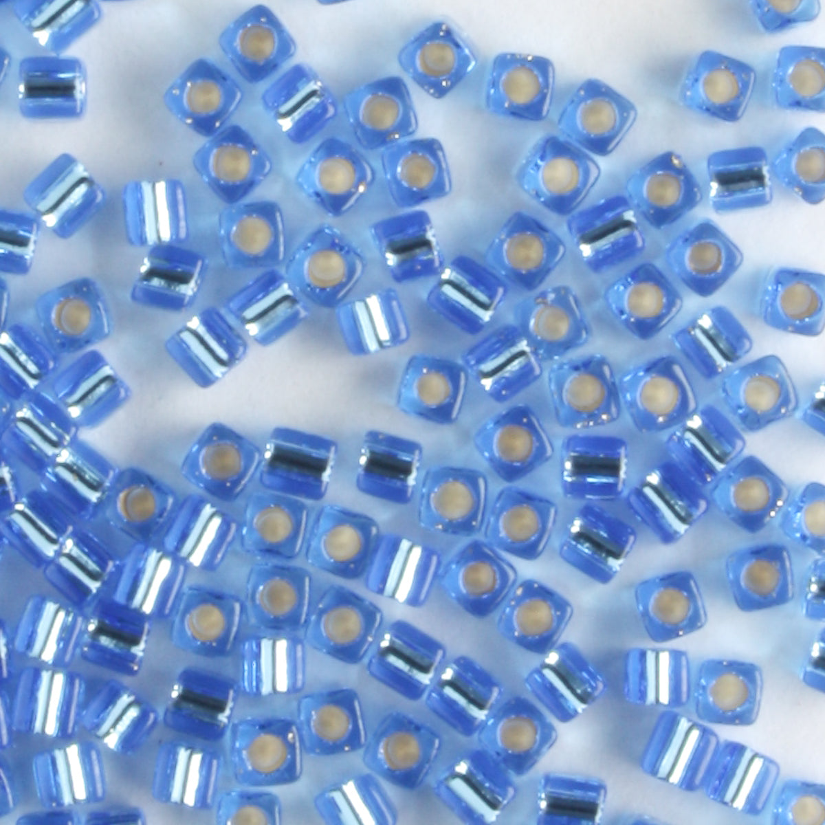 1.8mm Cube Silver Lined Sapphire Blue - 10 grams