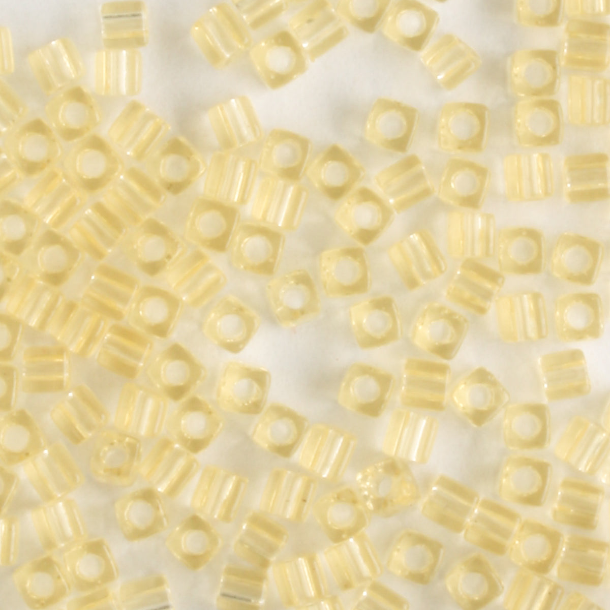 1.8mm Cube Transparent Light Gold - 10 grams