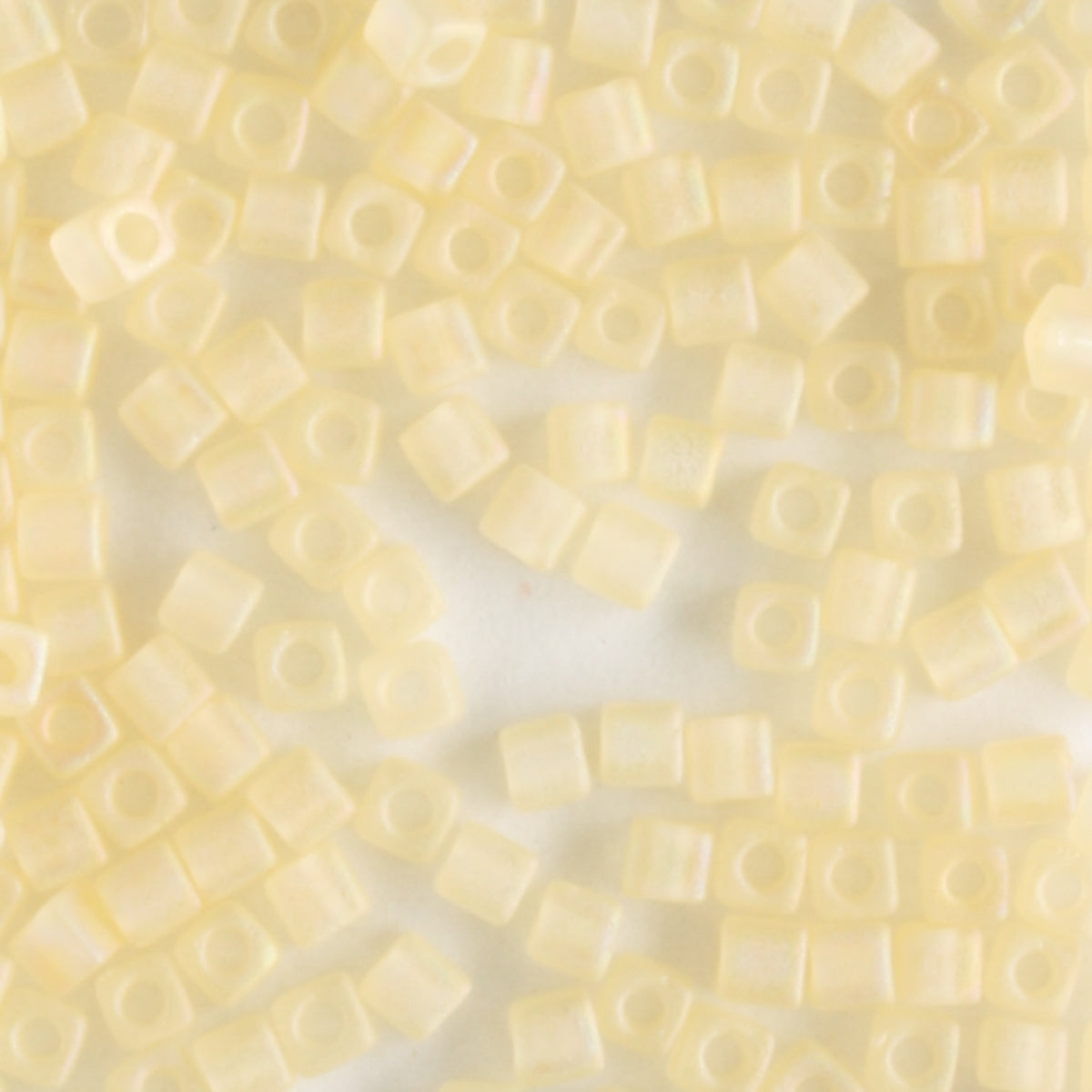 1.8mm Cube Transparent Matte Rainbow Light Gold - 10 grams