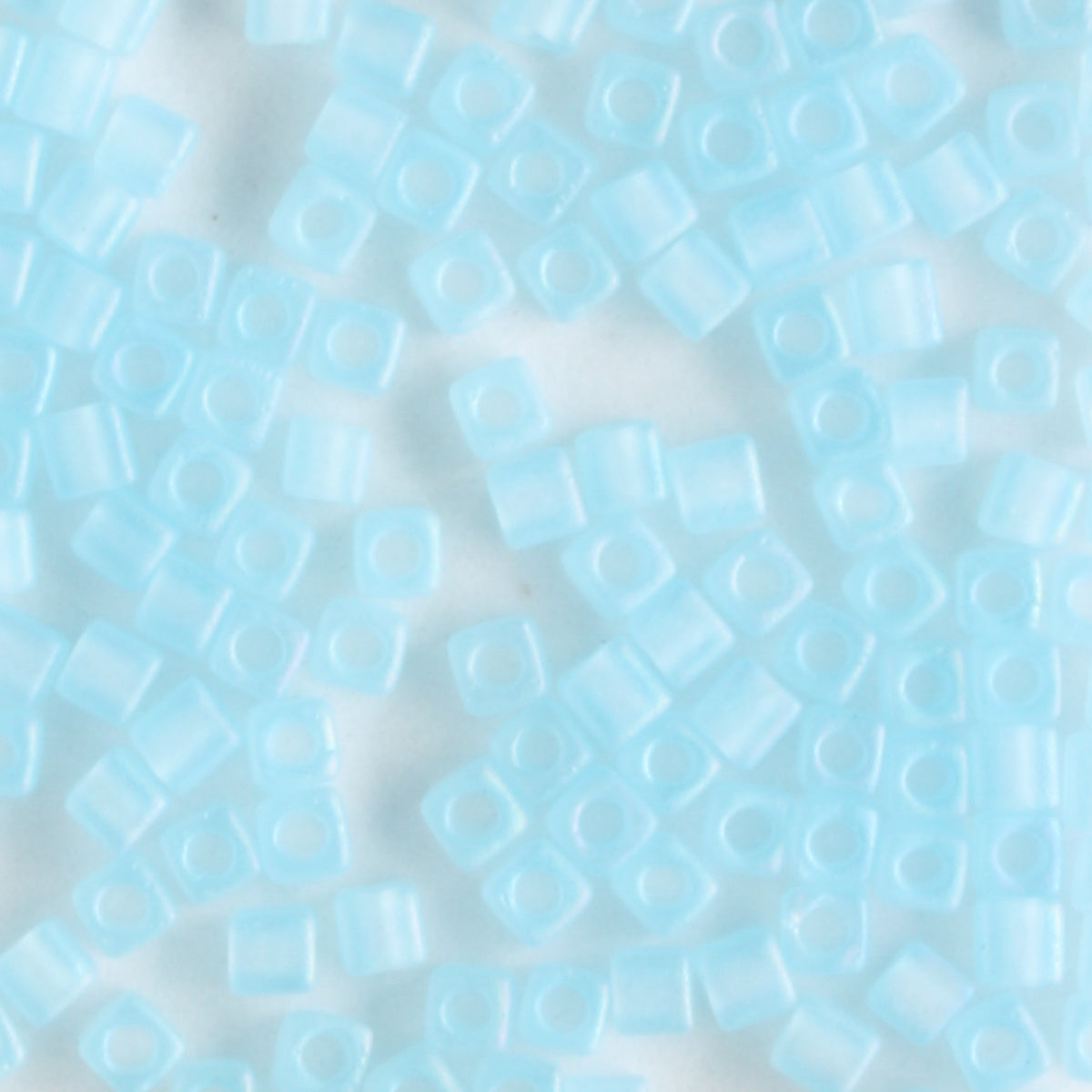 1.8mm Cube Transparent Matte Rainbow Blue Topaz - 10 grams