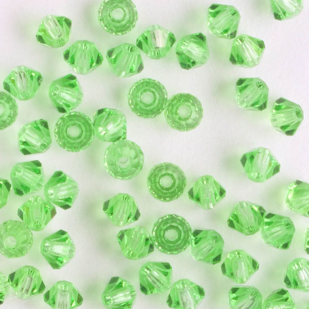 3mm Bicone Peridot - 48 beads